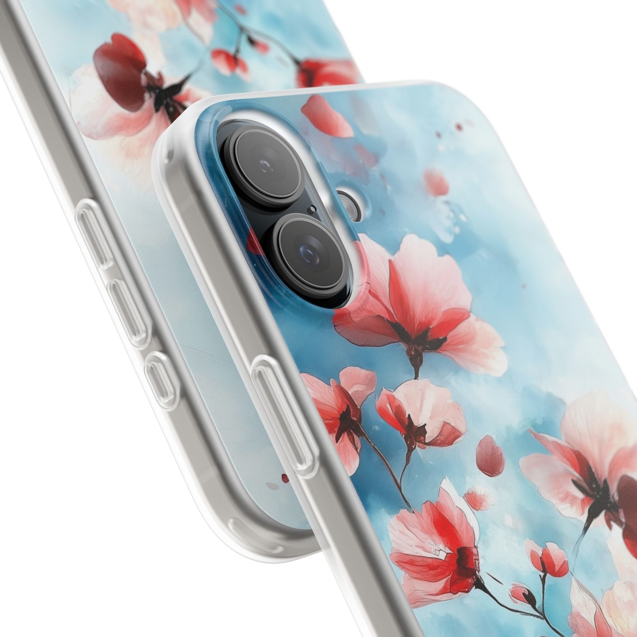 Pink Blossom Drift iPhone 16 Plus Case - Soft