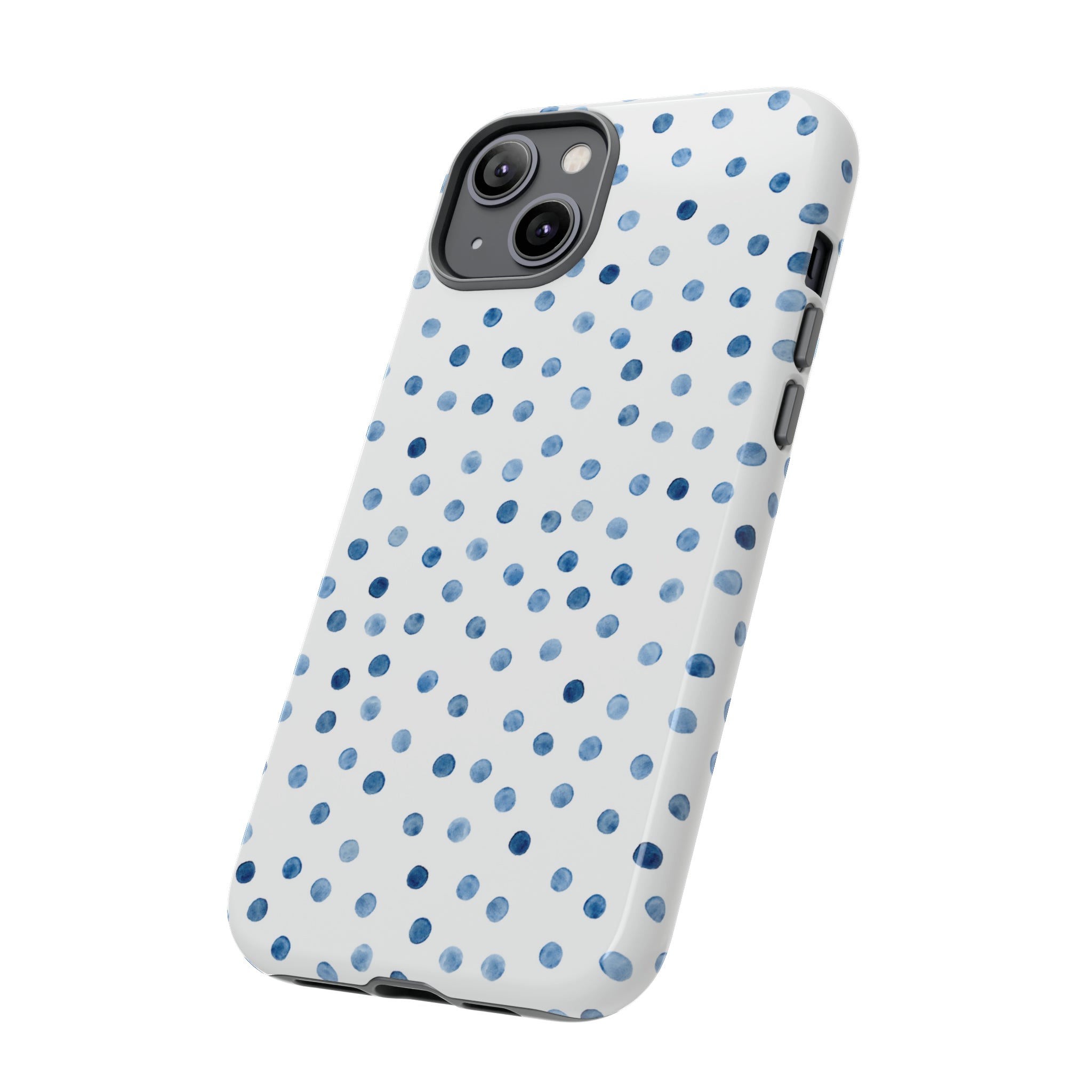 Blue Dots Pattern - Protective Phone Case