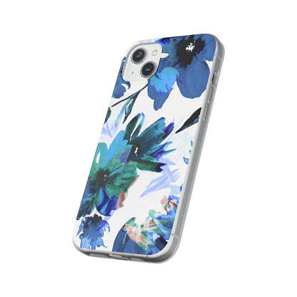 Blue Blossom Radiance iPhone 14 Plus Case - Soft