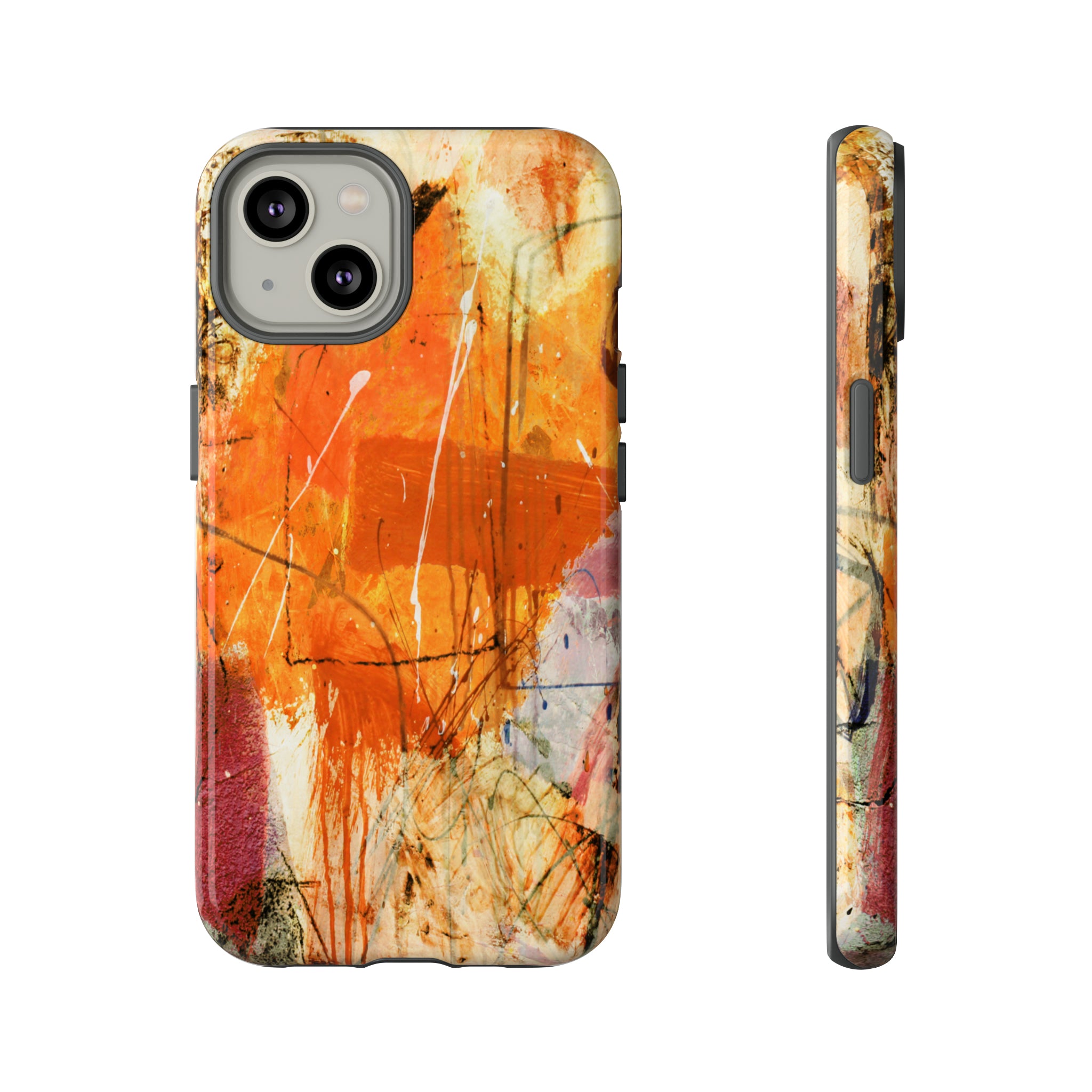 Abstract Orange Art - Protective Phone Case