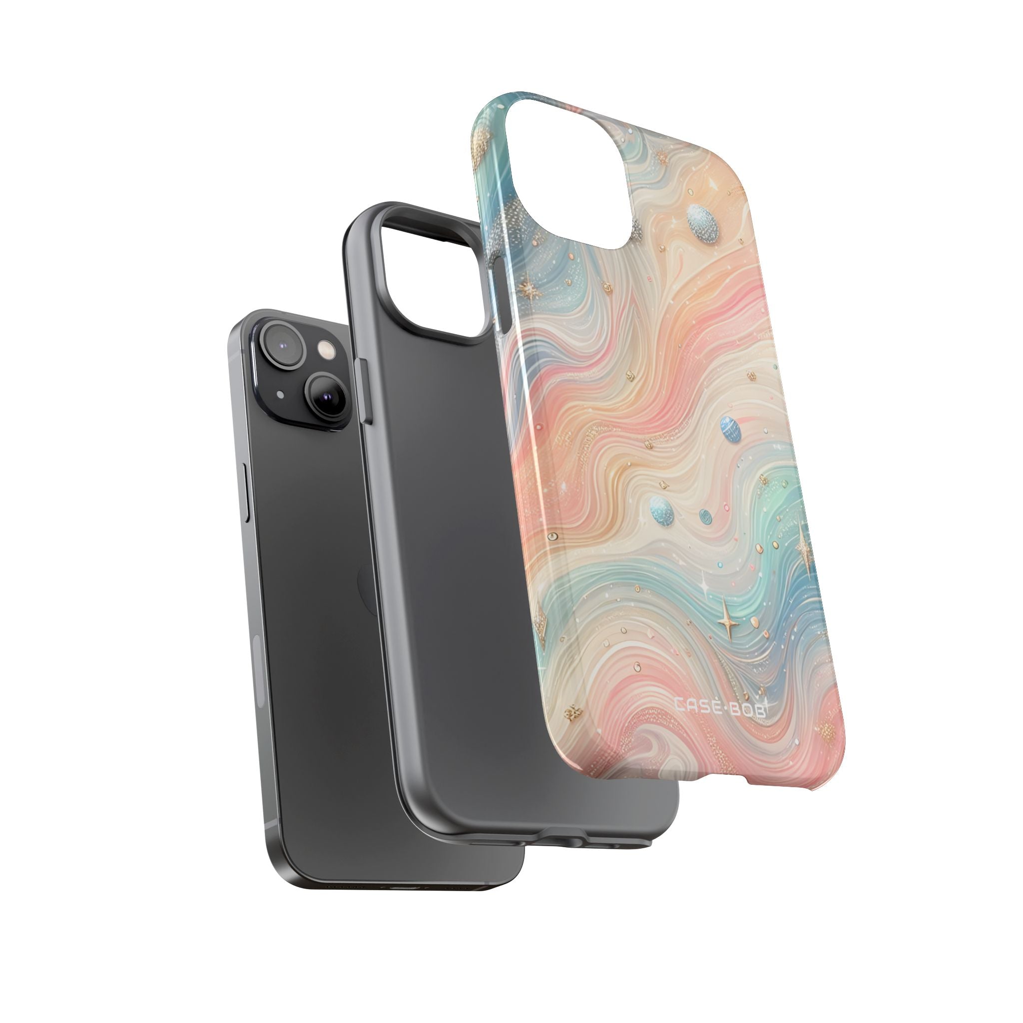 Iridescent Swirls iPhone 14 Plus Case - Tough