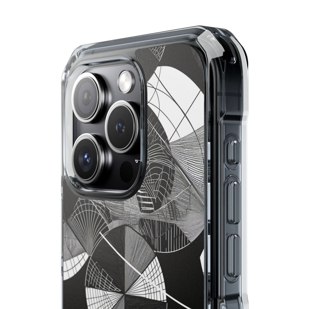 Geometric Elegance - Phone Case for iPhone (Clear Impact - Magnetic)