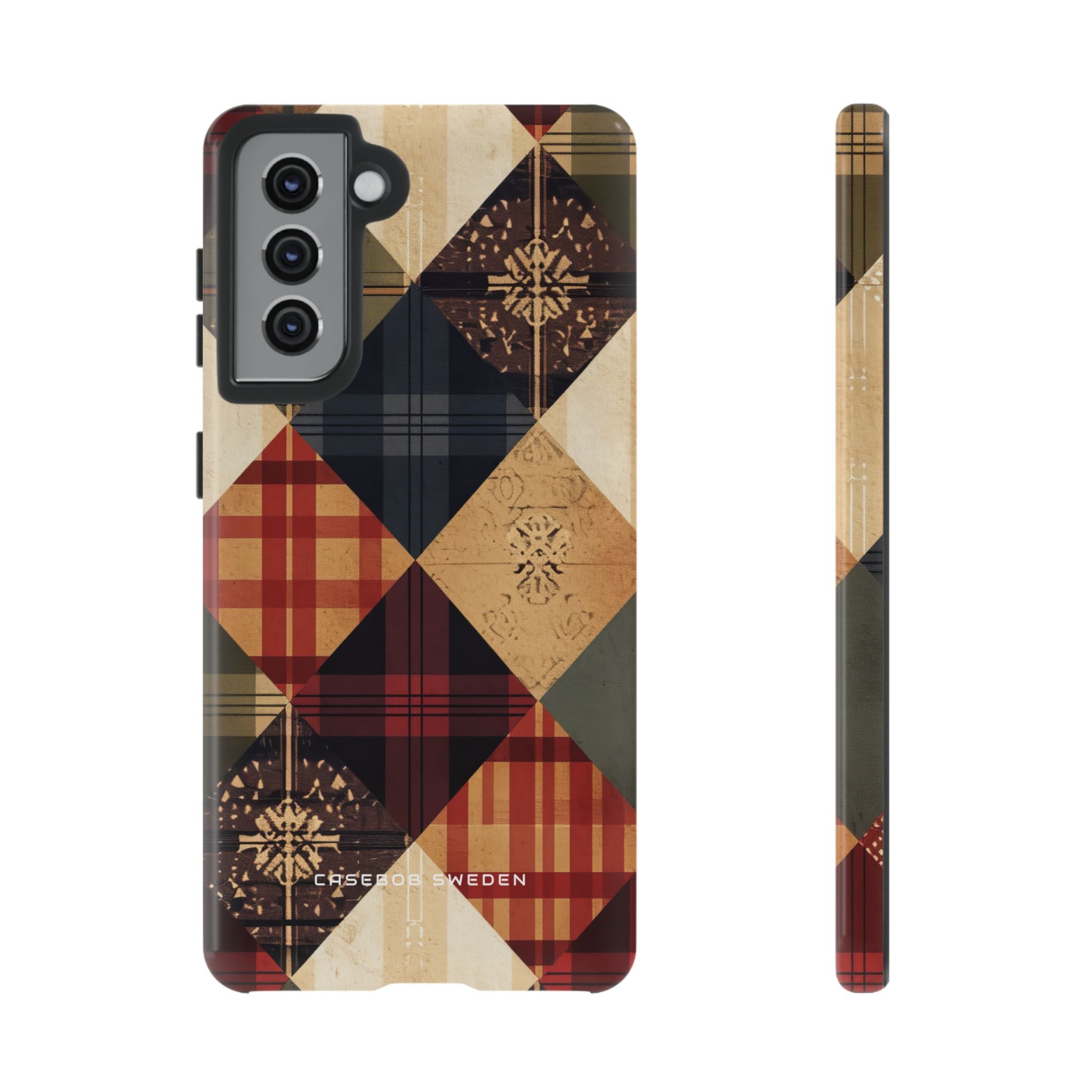 Rustic Geometric Patchwork Harmony  Samsung S21 - Tough Phone Case