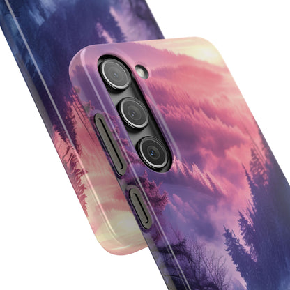 Misty Forest Serenity - Slim Samsung S23 Phone Case