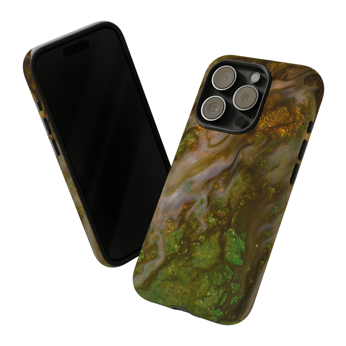 Smaragd Green Ink Art - Protective Phone Case