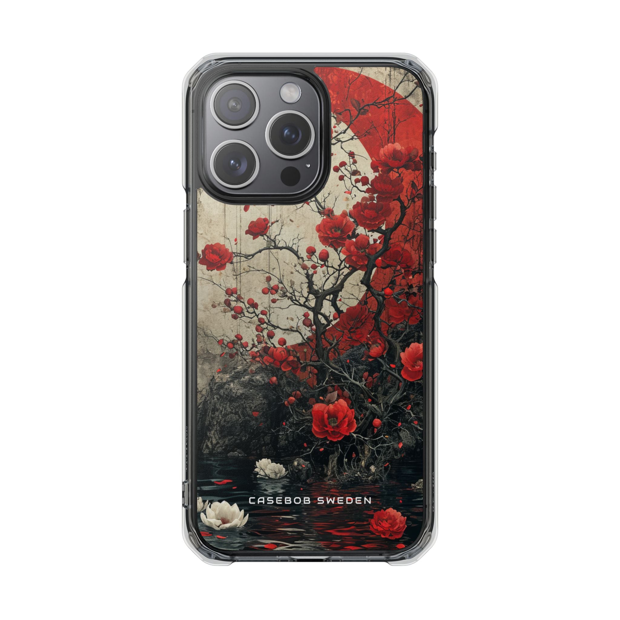 Zen Blossoms in Moonlight iPhone 15 - Clear Impact Phone Case