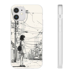 Urban Solitude Sketch | Flexible Phone Case for iPhone