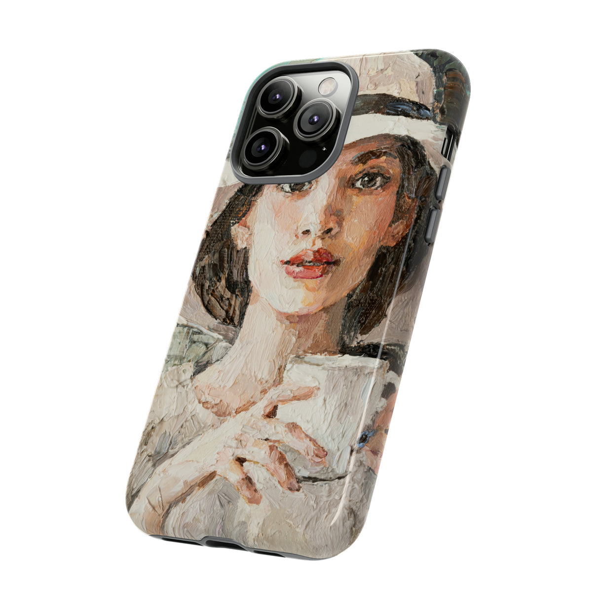 Oil Painting - Lady in a White Hat - Protective Phone Case