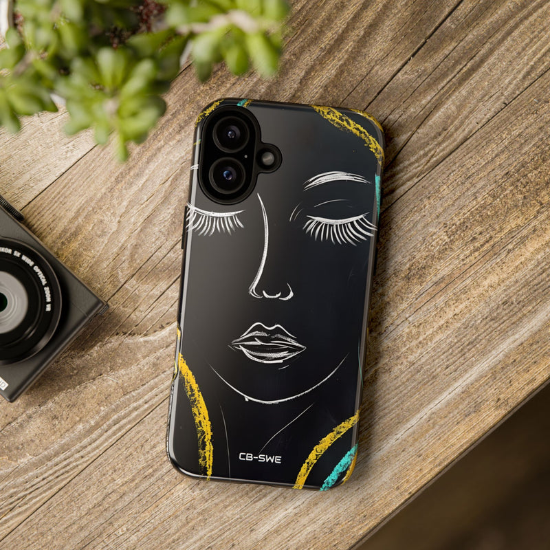 Vivid Minimalist Portrait - iPhone Case