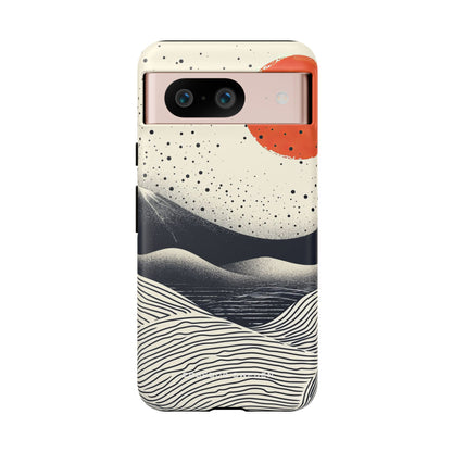 Red Sun Over Flowing Horizons Google Pixel 8 - Tough Phone Case