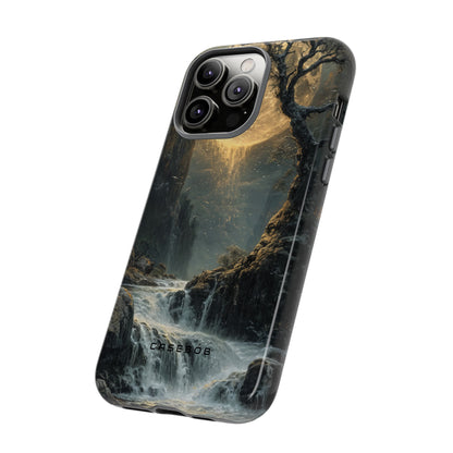 Moonlit Waterfall Silence - Protective Phone Case