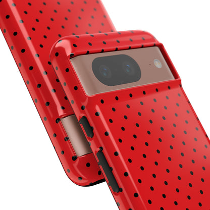 Crimson Dot Matrix Google Pixel 8 Case - Tough