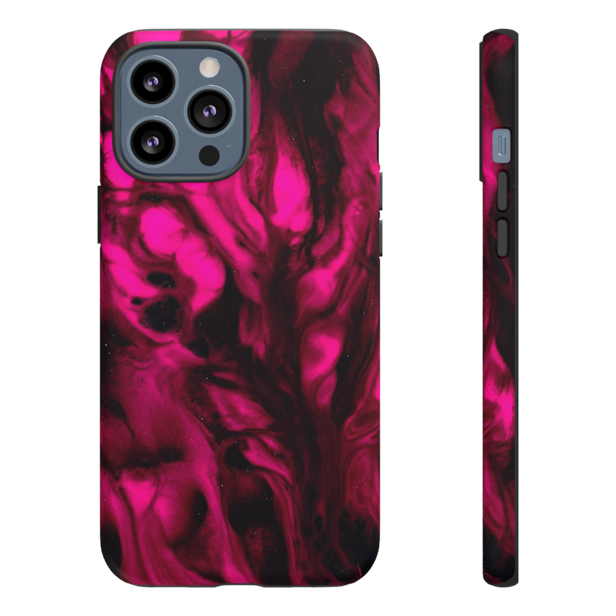 Bright Pink Ink Art iPhone Case (Protective) iPhone 13 Pro Max Matte Phone Case