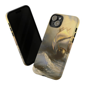 Oil painting - Ancient sailing vessel - Protective Phone Case