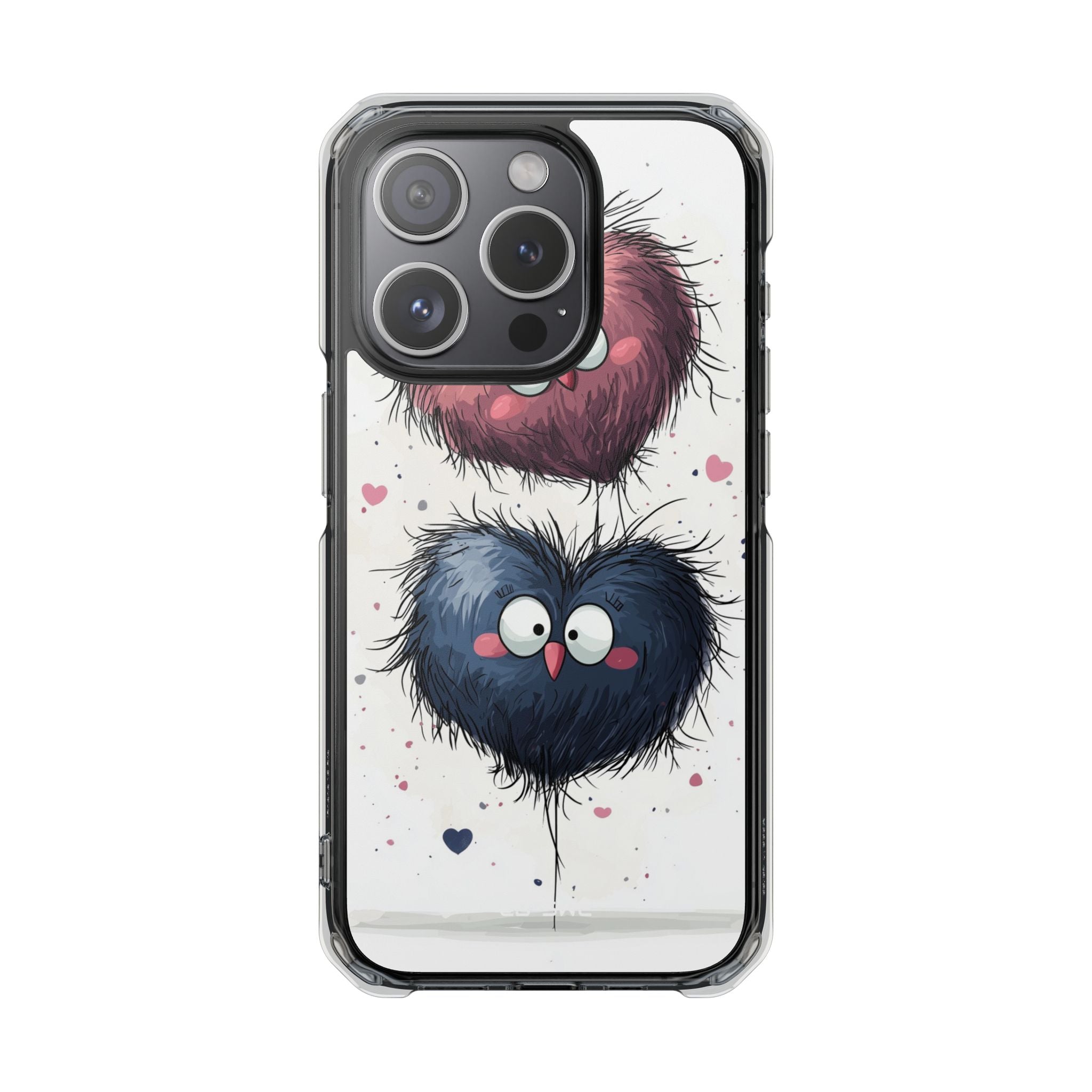 Fluffy Hearts Embrace iPhone Case - Impact