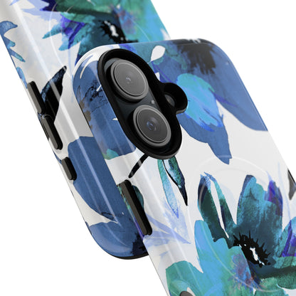 Blue Blossom Radiance iPhone 16 Case - Tough+