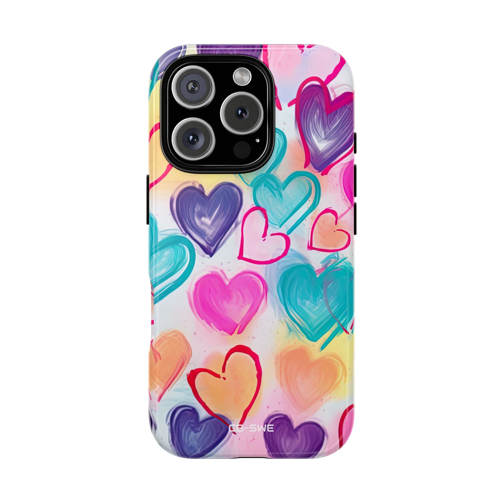 Hearts Dance Playfully - iPhone Case