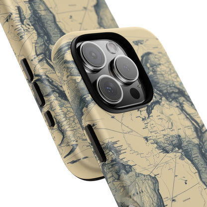 Vintage Cartographic Exploration Map - for iPhone 16