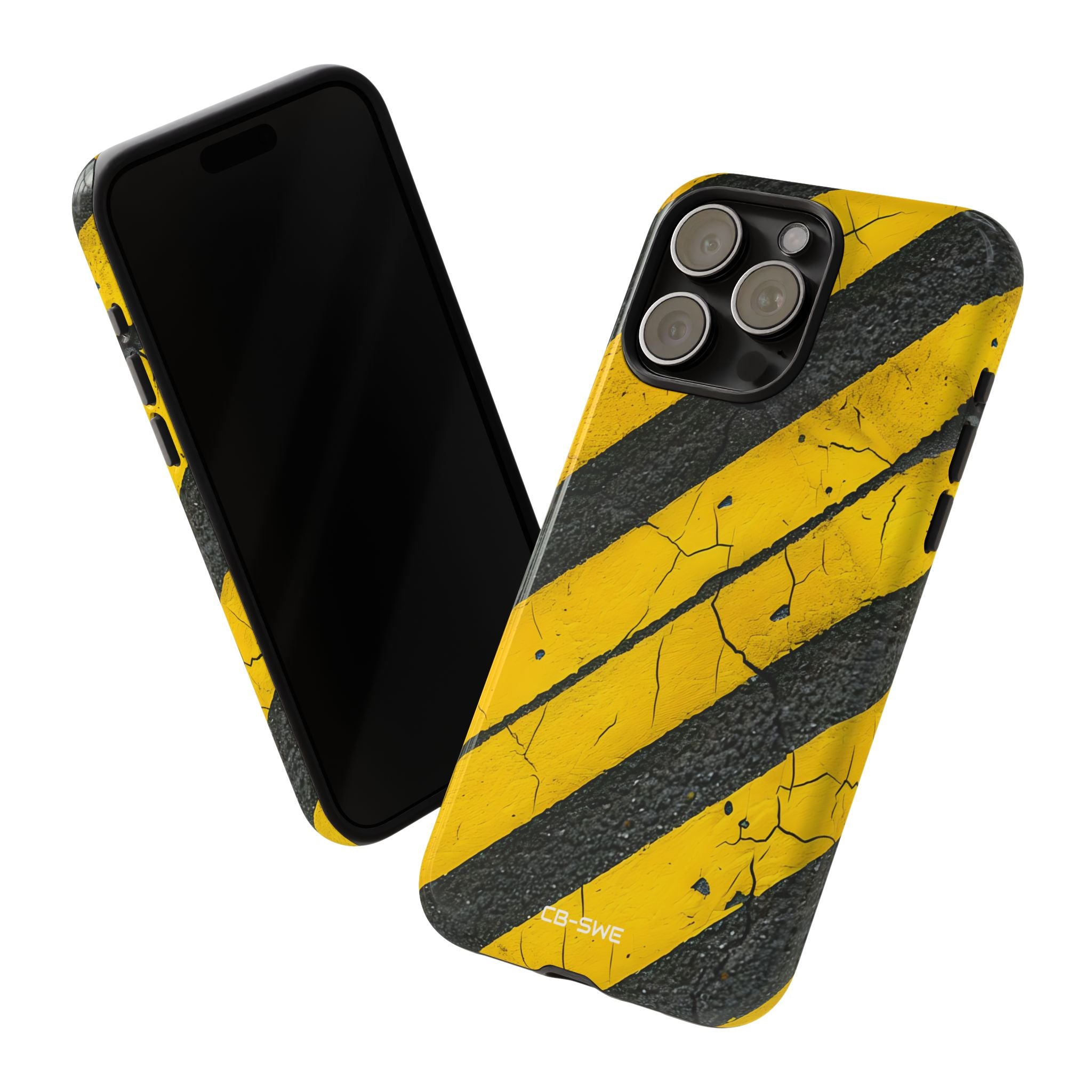Cracked Hazard Lines - iPhone Case