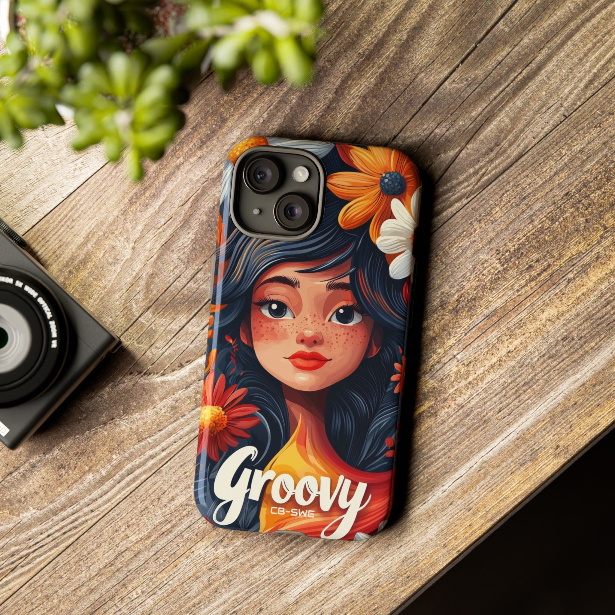 Floral Girl Smiles - iPhone Case
