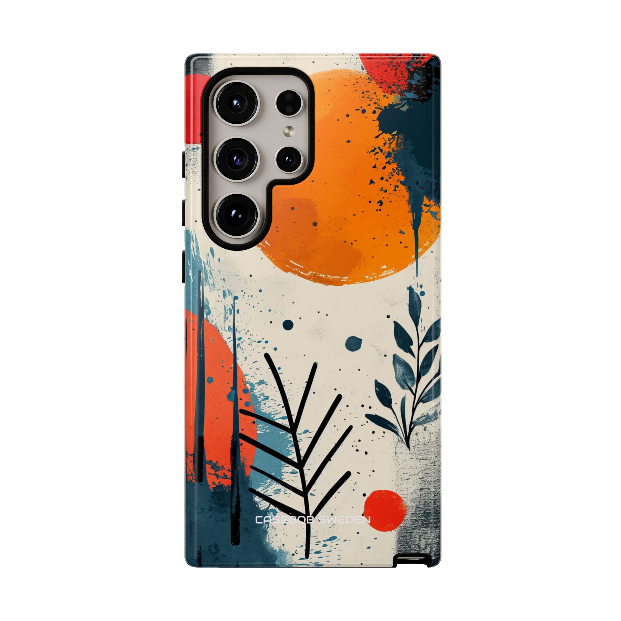 Orange Blue Splash - Tough Samsung S24 Phone Case