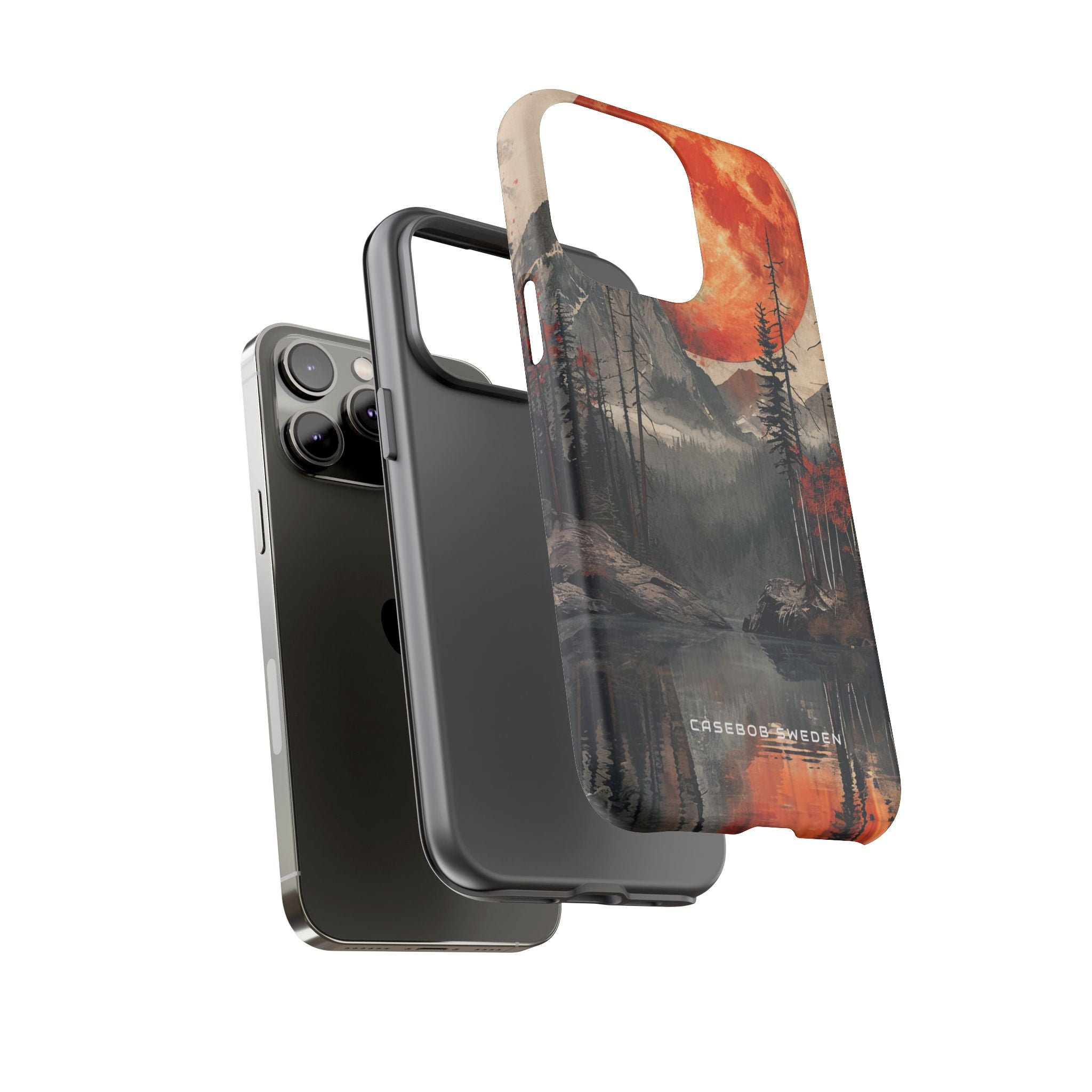 Celestial Glow Over Reflective Landscape iPhone 14 - Tough Phone Case