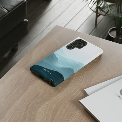 Teal Mist Mountains Samsung S22 Ultra Case - Tough