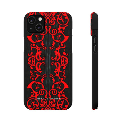 Gothic Crimson Symmetry iPhone 14 - Slim Phone Case