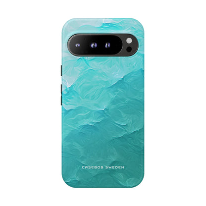 Turquoise Serenity Gradient Google Pixel 9 - Tough Phone Case