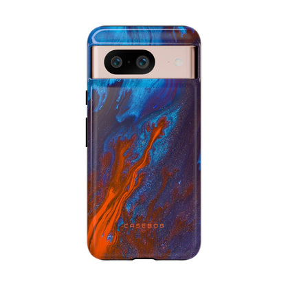 Orange Flame Ink Art - Protective Phone Case