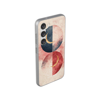 Golden Crescent Circles Samsung S23 Case - Soft