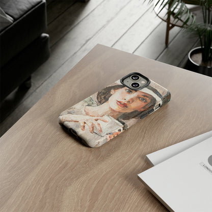 Oil Painting - Lady in a White Hat - Protective Phone Case