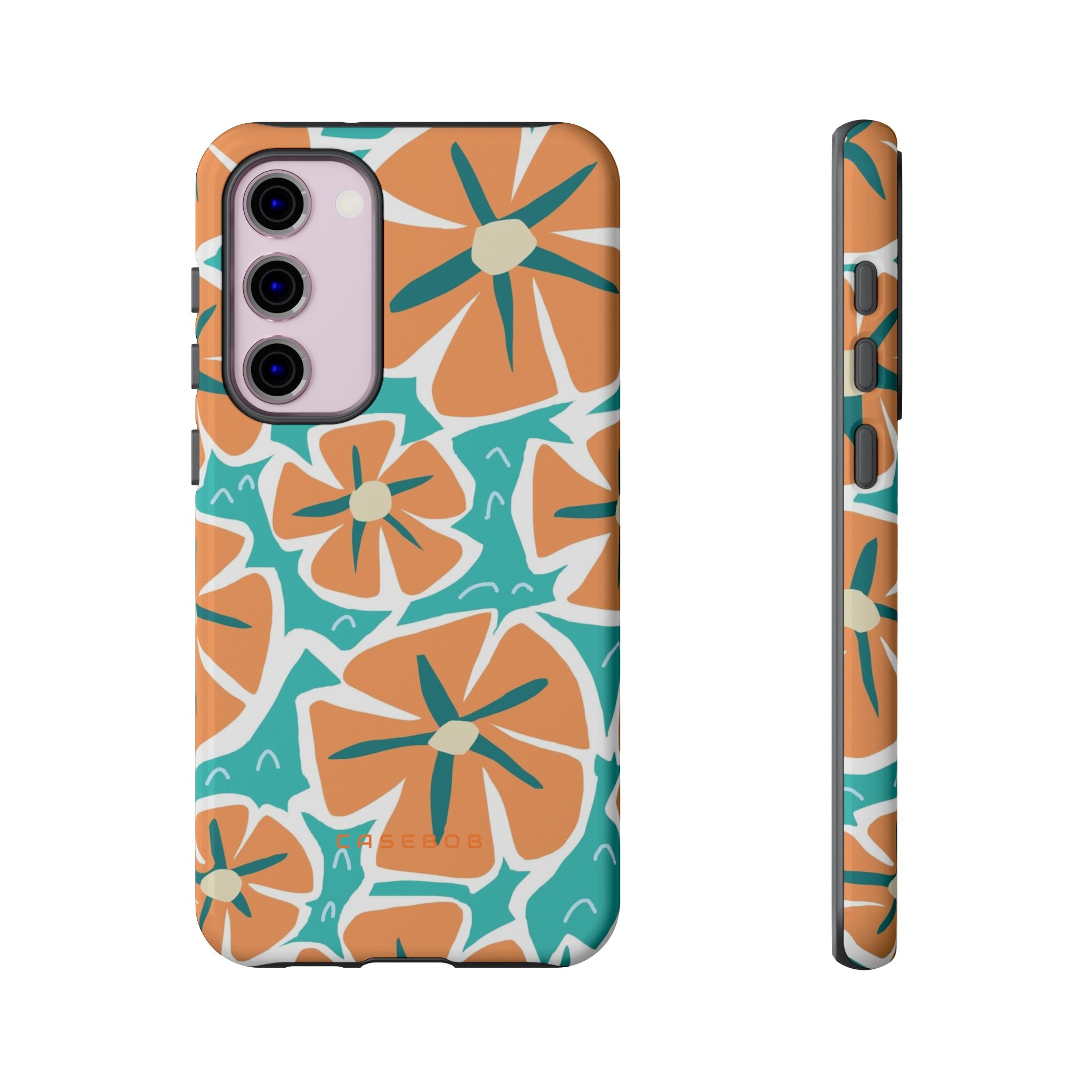 Orange Happy Flower - Protective Phone Case