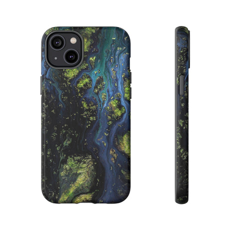 Blue Cosmos Ink Art iPhone Case (Protective) iPhone 14 Plus Matte Phone Case