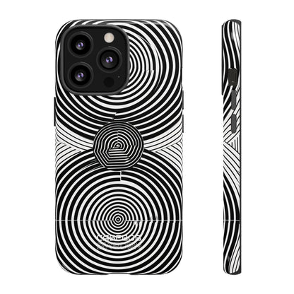 Monochrome Spiral Motion iPhone 13 - Tough