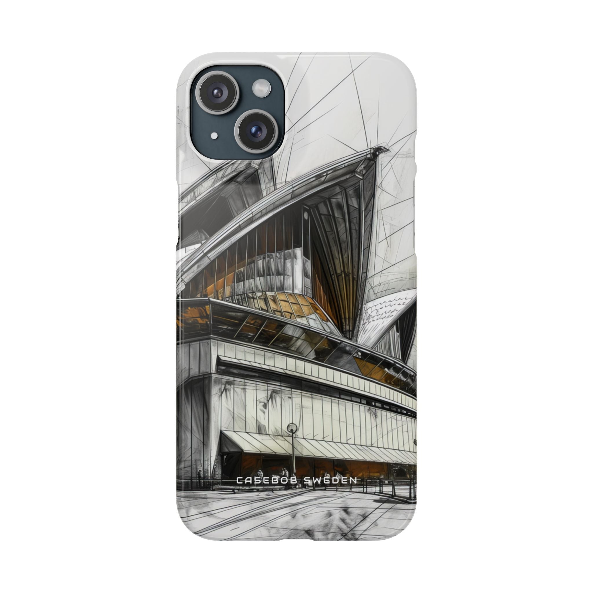 Architectural Curves in Line Formation iPhone 15 - Slim Phone Case