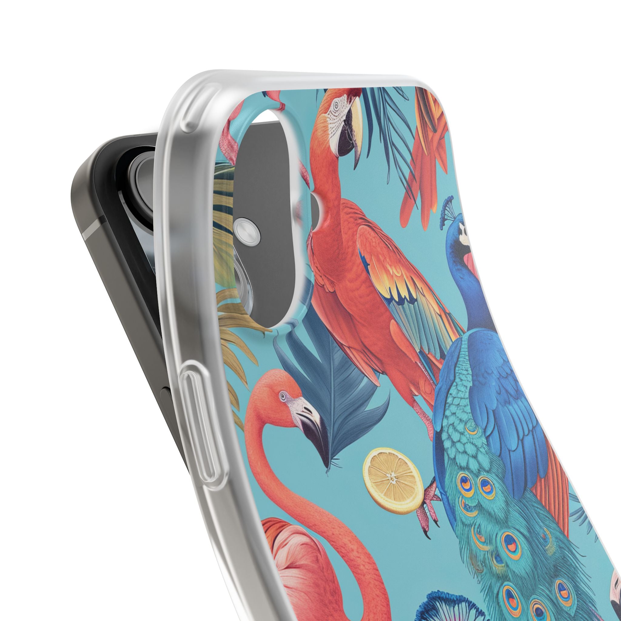 Tropical Flamingo Bliss - Flexi iPhone 16 Phone Case