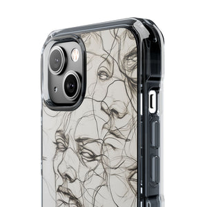 Ethereal Faces - Phone Case for iPhone (Clear Impact - Magnetic)