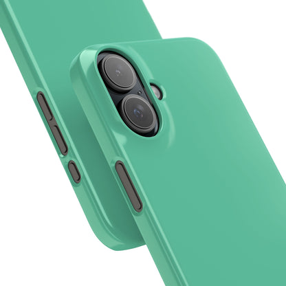 Medium Aquamarine iPhone 16 - Slim Phone Case