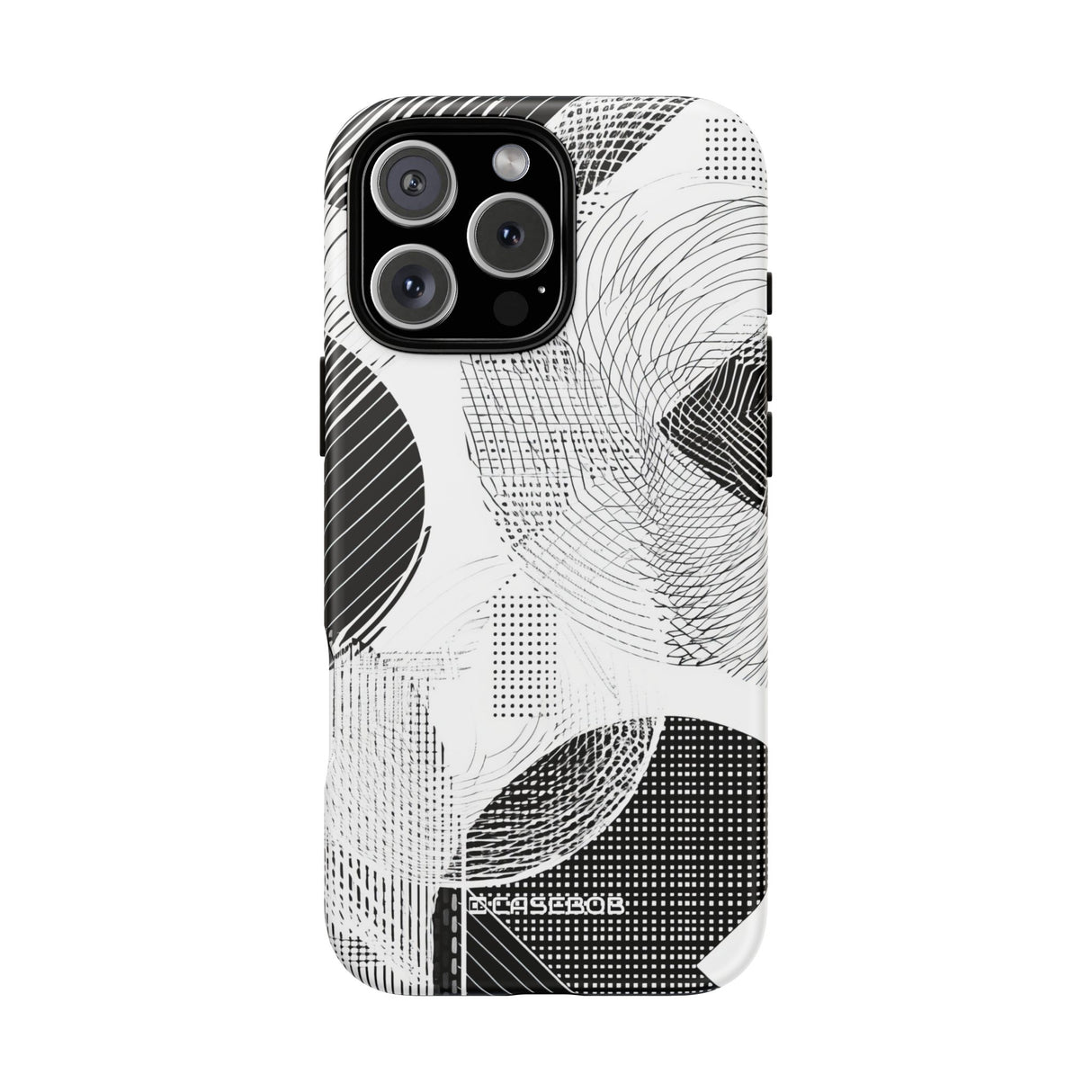 Monochrome Geometric Dance - for iPhone 16