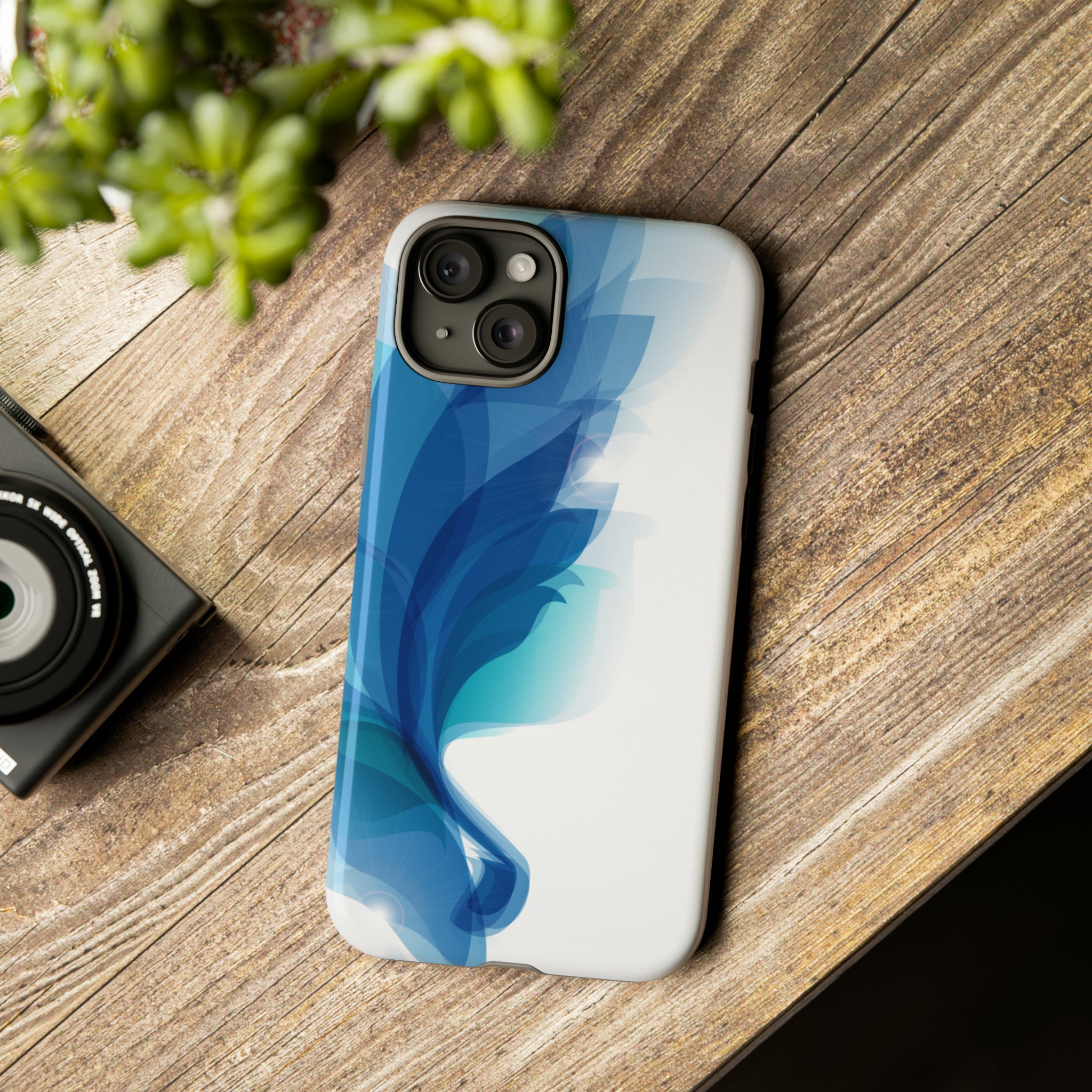 Blue Feathers - Protective Phone Case