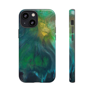 Beryll Green Ink Art iPhone Case (Protective) iPhone 13 Mini Glossy Phone Case