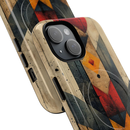 Geometric Fire Rise iPhone 15 - Tough+