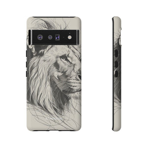 Majestic Linework Lion | Protective Phone Case for Google Pixel