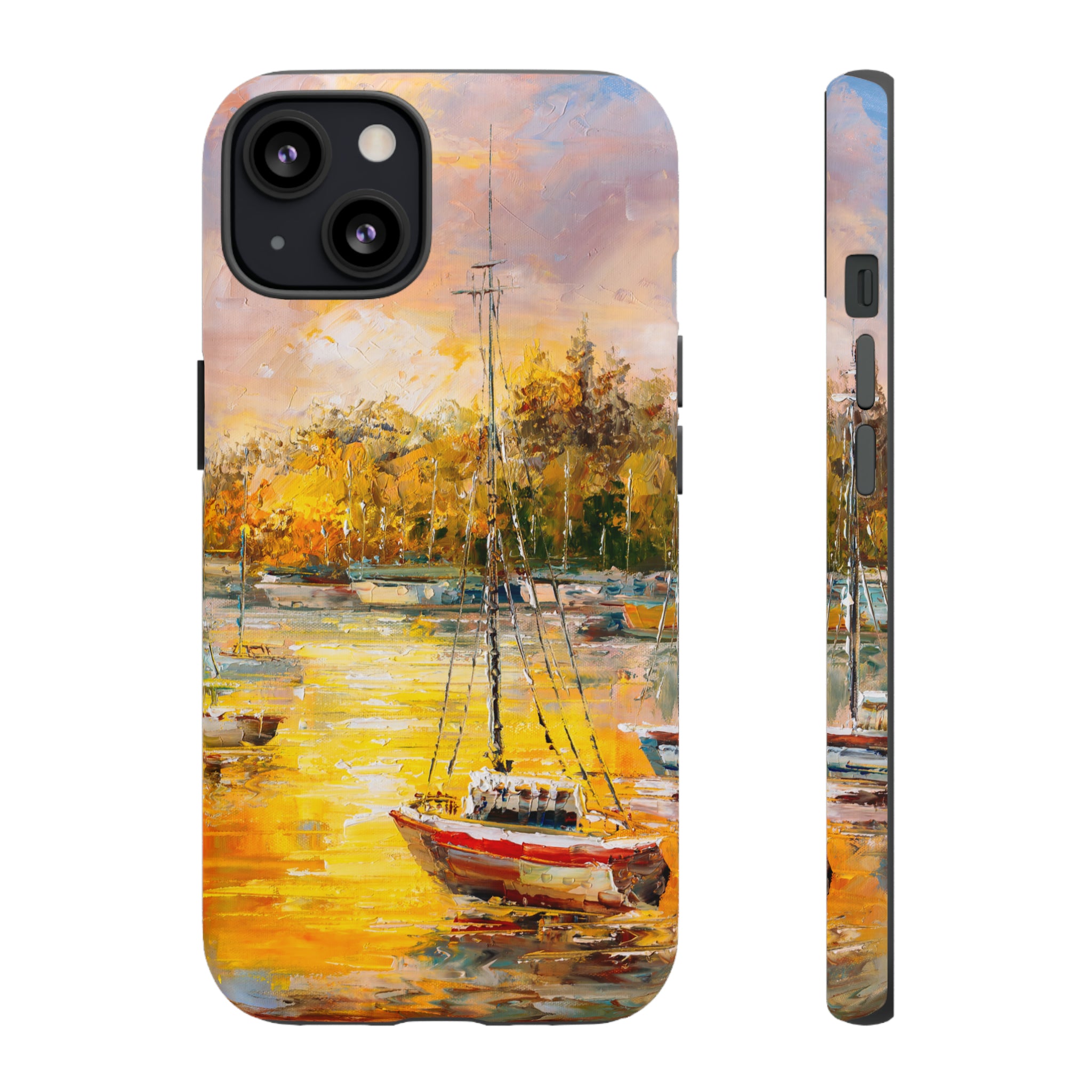 Oil Painting - Harbor View - Protective Phone Case