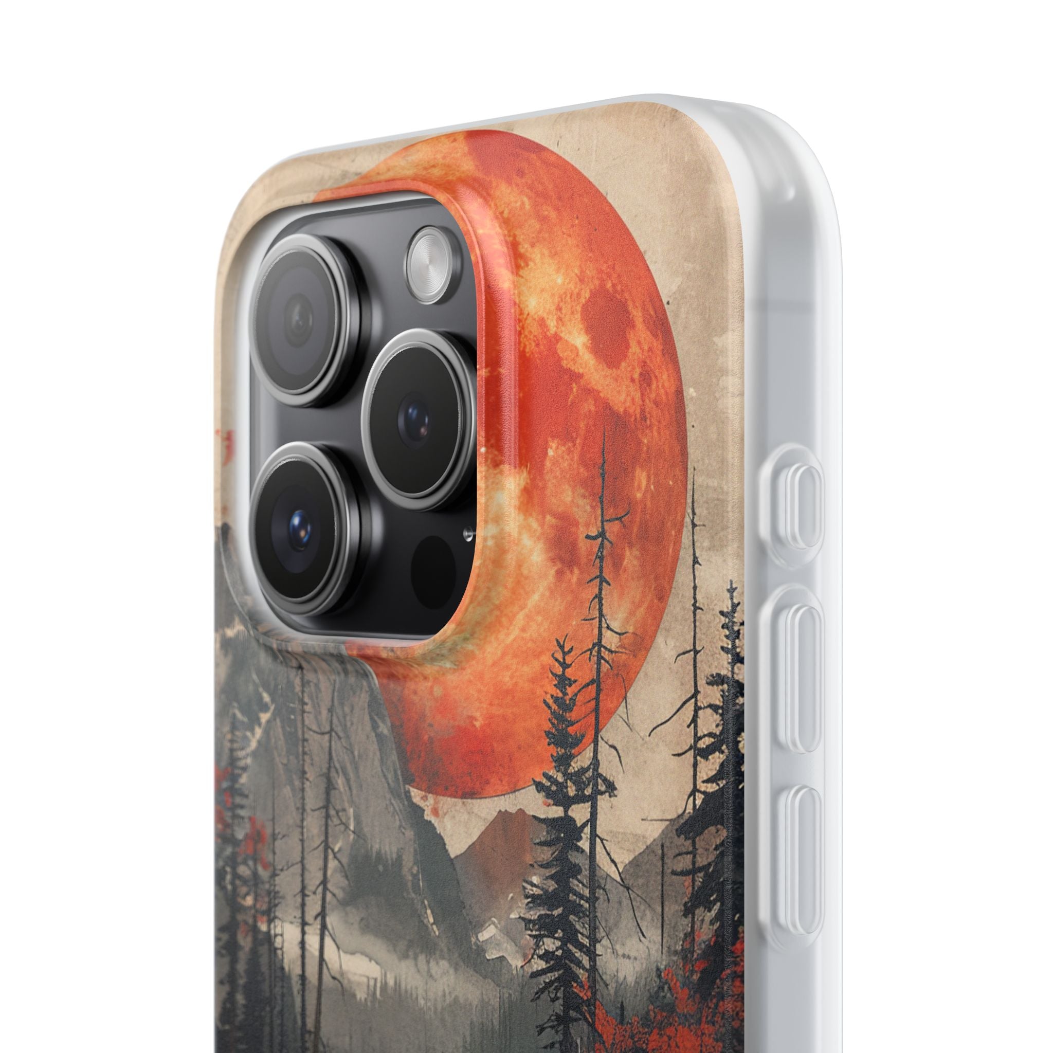 Celestial Glow Over Reflective Landscape iPhone 15 - Flexi Phone Case