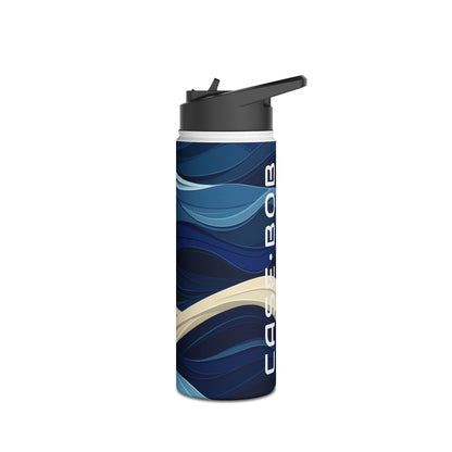 Blue Wave Flow - Stainless Steel Water Bottle