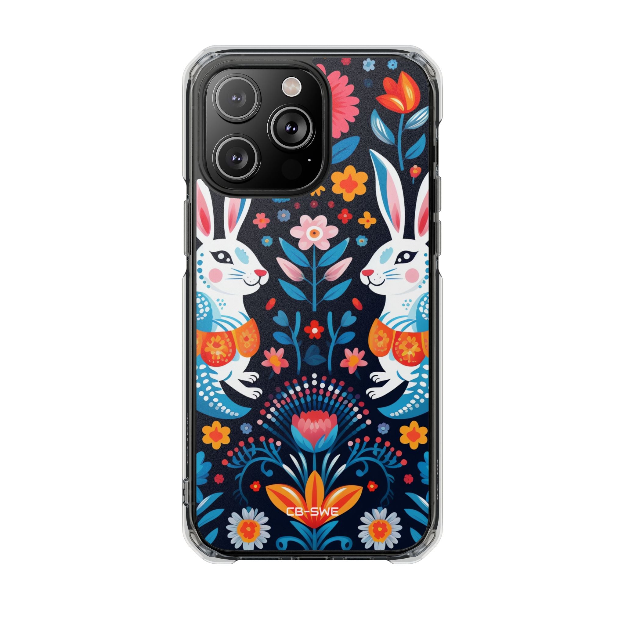 Bunnies Hop Flowers iPhone Case - Impact