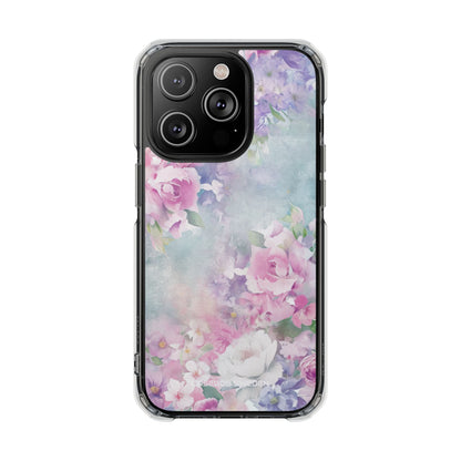 Dreamy Floral Watercolor - Clear Impact iPhone 14 Phone Case