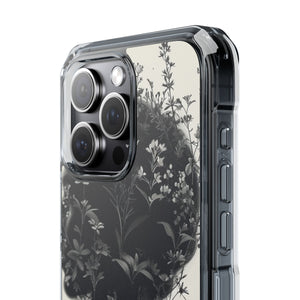 Botanical Silhouette Essence - Phone Case for iPhone (Clear Impact - Magnetic)